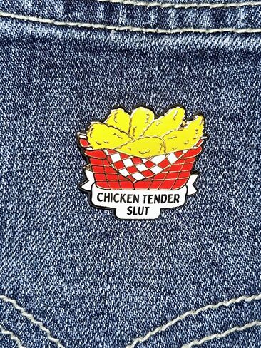 Chicken Tender Enamel Lapel Pin in Saudi Arabia