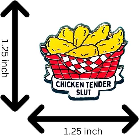 Chicken Tender Enamel Lapel Pin in Saudi Arabia