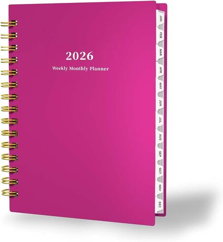 Ymumuda 2025 Planner, Weekly Monthly Planner 2025, JAN.2025 to DEC.2025, 8.4"×6", School Planner Spiral Bound for School Home Office, Deep Green in Saudi Arabia
