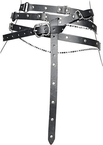 Ayliss Medieval Leather Metal Chain Belt DIY Faux Leather Pirate Belt Renaissance Costume Women Viking Accessories Steampunk in Saudi Arabia