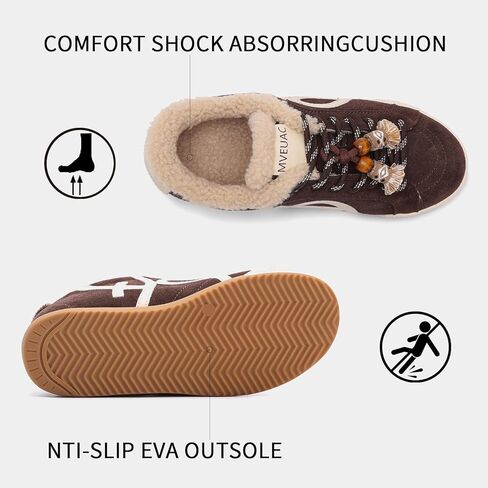 Women's Fashion Sneakers,Genuine Leather Warm shoes–plush wool Insoles,Winter Boots with Fuzz Lined,Comfortable Casual Outdoors in Saudi Arabia