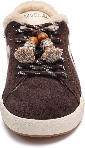 Women's Fashion Sneakers,Genuine Leather Warm shoes–plush wool Insoles,Winter Boots with Fuzz Lined,Comfortable Casual Outdoors in Saudi Arabia
