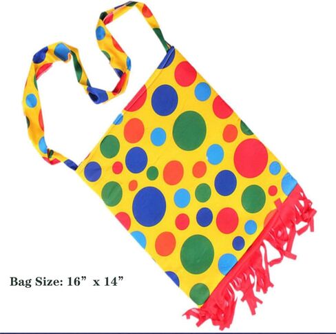 7pcs Clown Costume Set, Jumpsuit with Wig Bag Hat Gloves Glasses Holloween Adult Teens Clown Outfit Party Dress up in Saudi Arabia