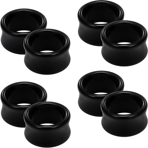 Cisyozi 6G-50mm Acrylic Gauges for Ear Double Flared Saddle Lightweight Ear Gauges Tunnels Plugs Stretcher Expander Piercing Body Jewelry for Women Men Black Clear in Saudi Arabia