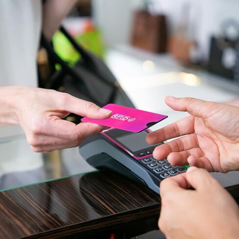 أكمام بطاقات حجب RFID، 12 قطعة من أغلفة رقائق الألومنيوم الملونة لحماية سرقة الهوية للائتمان والخصم وبطاقات الهوية من السرقة الإلكترونية (6 ألوان) in Kuwait