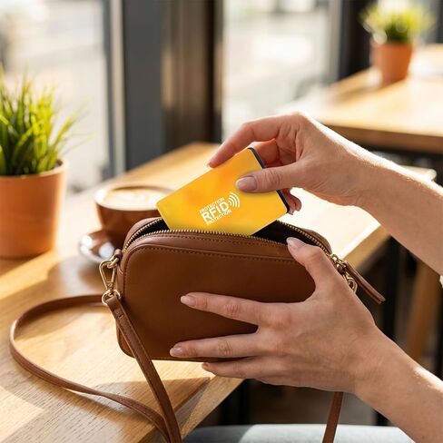 أكمام بطاقات حجب RFID، 12 قطعة من أغلفة رقائق الألومنيوم الملونة لحماية سرقة الهوية للائتمان والخصم وبطاقات الهوية من السرقة الإلكترونية (6 ألوان) in Kuwait