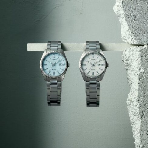 Casio MTP1302DA-7AV Men's Vintage Classic Stainless Steel Matte White Dial Date Analog Watch in Saudi Arabia