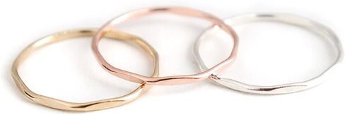 gold, rose or silver stacking ring. ONE HAMMERED stackable ring. gold filled or sterling silver stack ring. minimalist ring. knuckle ring. in Saudi Arabia