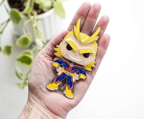 My Hero Academia 3-Inch Funko POP Enamel Pin, All Might | Officially Licensed Boku no Hero Collectible | Metal Pins For Backpacks, Jackets | Anime Gifts, Superhero Accessories in Saudi Arabia