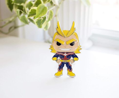My Hero Academia 3-Inch Funko POP Enamel Pin, All Might | Officially Licensed Boku no Hero Collectible | Metal Pins For Backpacks, Jackets | Anime Gifts, Superhero Accessories in Saudi Arabia