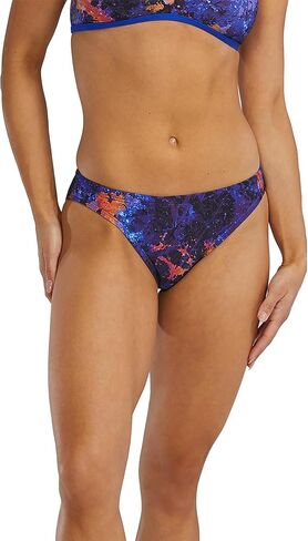 TYR - Women's Montipora Durafast Elite Classic Full Coverage Bikini Bottom, Purple/Orange, in Saudi Arabia