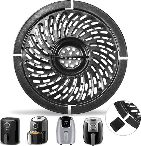مقلاة Air Fryer Grill for Power XL 5QT Air Fryer ، 8.7 '' 5QT Round Round Air Fryer Pryer Rack Rack Parts Accessories Presper Plate Grill Plate for Ultrean Gourmia Air Air ، in Kuwait