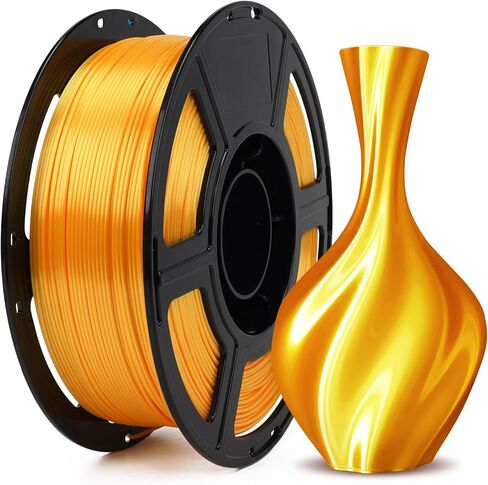 FLASHFORGE Silk PLA Filament 1.75mm +/- 0.02mm, Gold to Red Gradient, Smooth Color-Changing 3D Printing Filament 1kg (2.2lbs) Spool, Fits for Most FDM 3D Printers in Kuwait