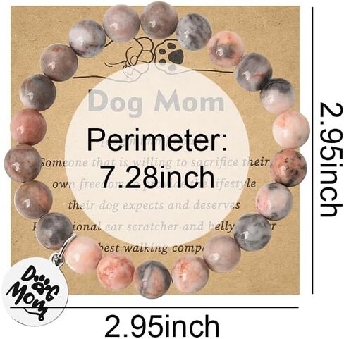 Kilener Dog Mom Dad Bracelet Gifts for Men Women Gifts for Dog Lovers Pet Lovers Christmas Birthday Gifts for Dog Moms Dads Best Friends Wife Husband Beaded Bracelets in Saudi Arabia