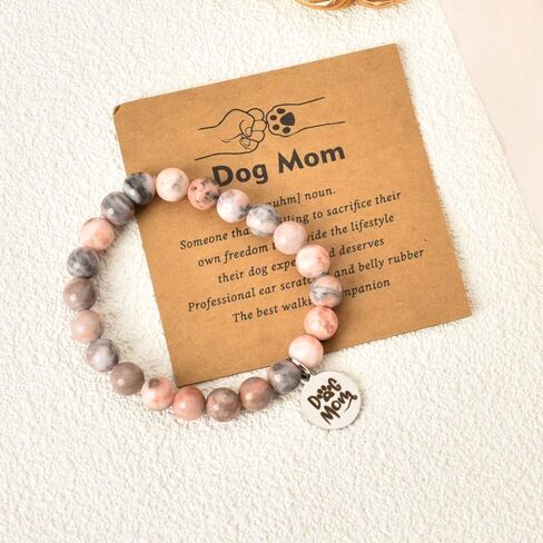Kilener Dog Mom Dad Bracelet Gifts for Men Women Gifts for Dog Lovers Pet Lovers Christmas Birthday Gifts for Dog Moms Dads Best Friends Wife Husband Beaded Bracelets in Saudi Arabia