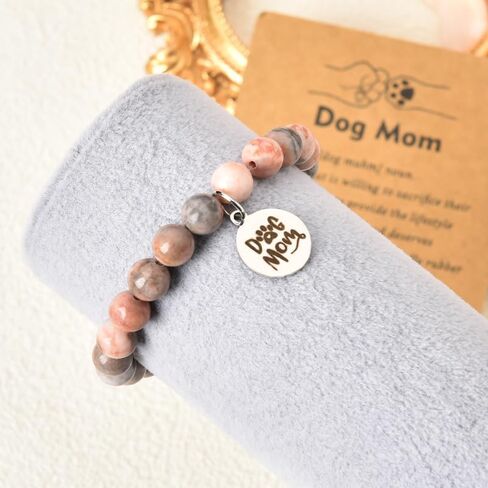 Kilener Dog Mom Dad Bracelet Gifts for Men Women Gifts for Dog Lovers Pet Lovers Christmas Birthday Gifts for Dog Moms Dads Best Friends Wife Husband Beaded Bracelets in Saudi Arabia