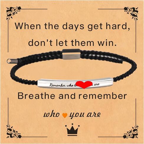سوار تحفيزي أنبوبي للنساء والرجال، تذكر من لا يدع الأيام الصعبة تفوز، الله هو المسيطر، الفولاذ المقاوم للصدأ قابل للتعديل، أفضل الأصدقاء المراهقين، هدايا عيد الميلاد المضفرة الملهمة in Kuwait