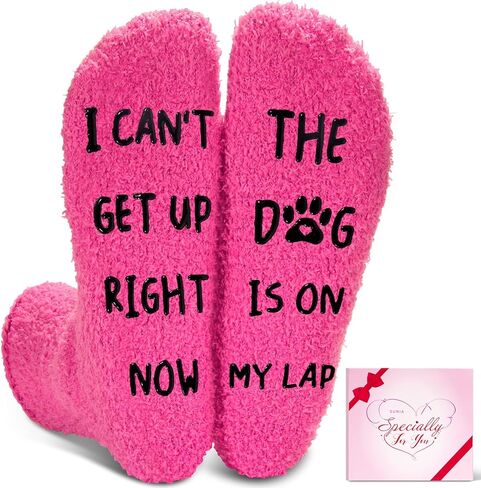 Sunia Birthday Gifts for Cat Dog Mom Dad, Fuzzy Funny Socks for Christmas, Dog Cat Pet Lovers Gifts for Women in Saudi Arabia