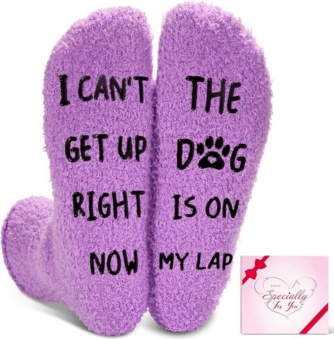 Sunia Birthday Gifts for Cat Dog Mom Dad, Fuzzy Funny Socks for Christmas, Dog Cat Pet Lovers Gifts for Women in Saudi Arabia