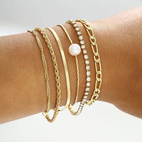 Gold Bangle Bracelets for Women Fashionable Cuff Ornament Jewelry Gift Set country concert trendy fashion jewelry fall fashion in Saudi Arabia