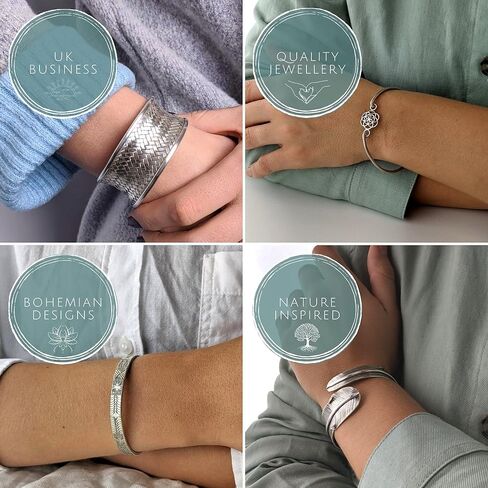 Silverly 925 Sterling Silver Torque Bangle for Women - Thin Flat Stacking Bangle - Simple Classic Solid Silver Bracelets - Adjustable Stackable Ball End Cuff Bracelet - Essential Minimalist Jewelry in Saudi Arabia
