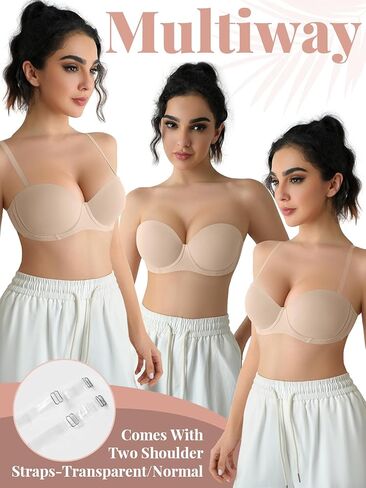 حمالة صدر للاستخدام اليومي، حمالة صدر من Beauty Back بدون حمالات، ملابس داخلية متعددة الاتجاهات بدون أكتاف in Kuwait