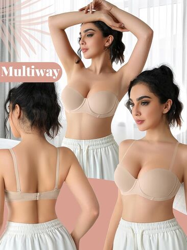 حمالة صدر للاستخدام اليومي، حمالة صدر من Beauty Back بدون حمالات، ملابس داخلية متعددة الاتجاهات بدون أكتاف in Kuwait