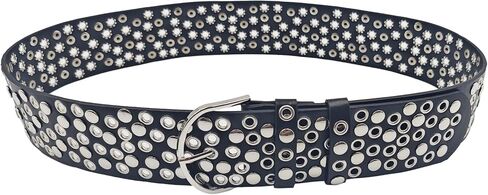 Women's Wide Belt with Studded for Punk Goth Festival Rave Leather Waist Cincher in Saudi Arabia