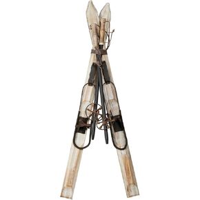 Pair of Skis w/Poles 36" H Wood/Metal in Saudi Arabia