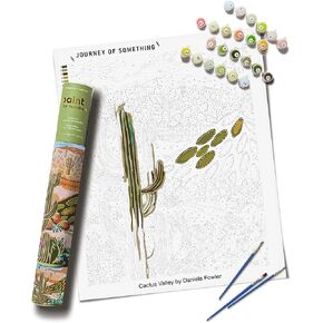 طلاء Cactus Valley بواسطة أرقام مجموعة و Canvas - DIY Carra Craft Kit - فنان مصمم in Kuwait