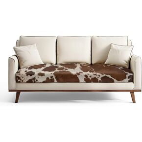 Brown Cow Print Stretch Couch Covers for Loveseat Washable Sofa Cushion Furniture Protector Soft Non Slip Decor in Saudi Arabia