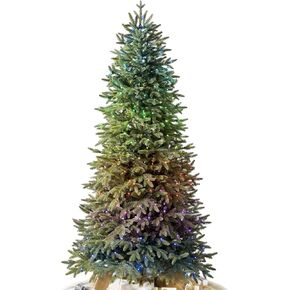 Balsam Hill Silverado Slim - Realistic Narrow Christmas Tree with True Needle Foliage with Premium Stand & Easy Assembly for Indoor Holiday Decorating, LED Clear, 6' in Saudi Arabia