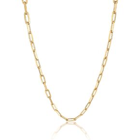 18K Layered Gold Chain Necklaces for Women - Dainty Gold Necklace Set - Layered Paperclip Chain Necklace for Women in Saudi Arabia