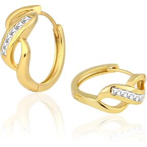 14K Gold Plated Hoop Earrings for Women – Lightweight Trendy Chunky Hoops, Hypoallergenic Gold or Silver Earrings Jewelry in Saudi Arabia