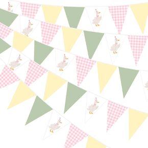 Pasimy 5 PCS قصة الرسوم المتحركة ديكورات حفلة عيد ميلاد زرقاء السماء السحب البيضاء وطباعة البقرة لافتات العزات رفقاء الأزرق الأزرق المثلث لافتة العلم لدش الطفل ديكورات حفلة عيد ميلاد الطفل in Kuwait