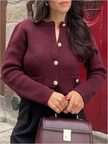 GORGLITTER Women's Cardigan Sweaters Trendy Oversized Knit Chunky Button up Cardigans Fall Winter Outfits in Saudi Arabia