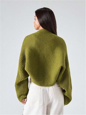 Women's Ribbed Knit Open Front Cardigan Long Sleeve Cropped Sweater Fall Outfits in Saudi Arabia