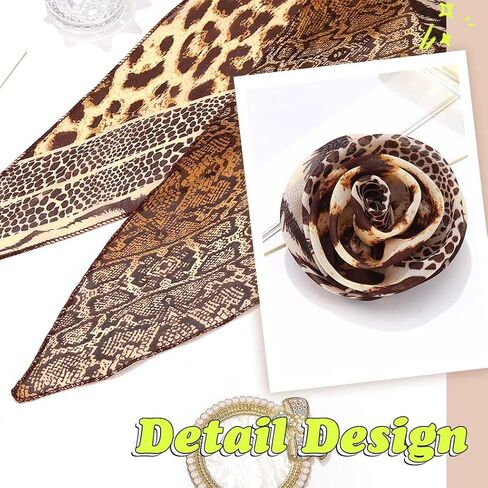 ACEDRE Leopard Print Scarf Choker Necklace Fashionable Animal Print Accessory for Women in Saudi Arabia