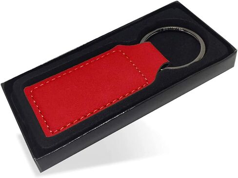 LaserGram Rectangle Keychain, Old Farm Tractor, Personalized Engraving Included (Red) in Saudi Arabia