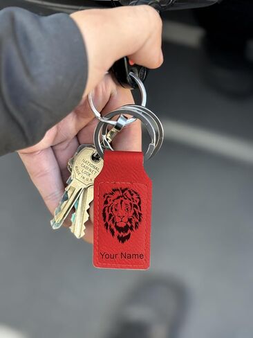 LaserGram Rectangle Keychain, Old Farm Tractor, Personalized Engraving Included (Red) in Saudi Arabia