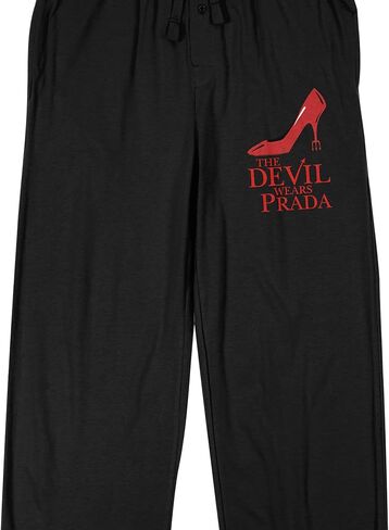 Bioworld The Devil Wears Prada Heel Logo بنطال بيجامة نوم أسود للبالغين in Kuwait