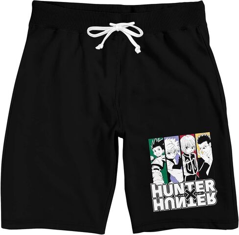 Hunter X Hunter Characters Men's Black Sleep Pajama Shorts in Saudi Arabia