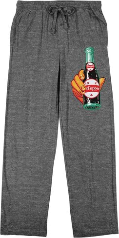 Dr Pepper Bottle Logo Men's Graphite Sleep Pajama Pants in Saudi Arabia