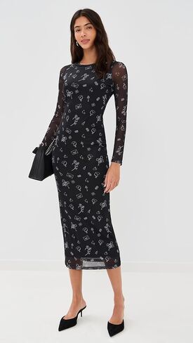 Another Girl Women's Charm Doodle Print Dress in Saudi Arabia