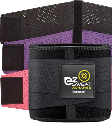 Tecnomed Ez Sweat Xchange Waist Trimmer (3 Colors In 1) - Waist Trainer for Women - Body Wrap - Workout Sweatband Belt in Kuwait