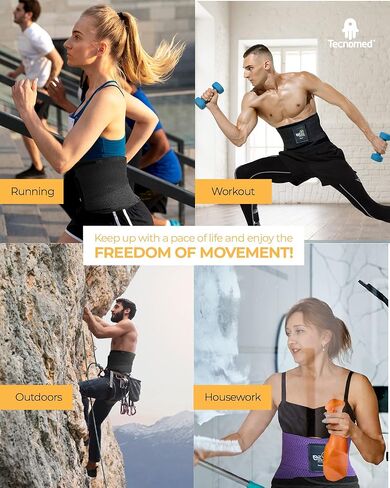 Tecnomed Ez Sweat Xchange Waist Trimmer (3 Colors In 1) - Waist Trainer for Women - Body Wrap - Workout Sweatband Belt in Kuwait