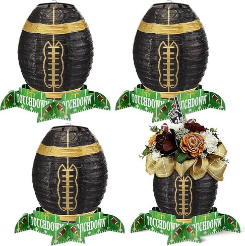 8 قطع ورقة كرة قدم فانوس مركزية زخرفة مجموعة لعبة كرة القدم فانوس مع قطع الوقوف لمستلزمات عيد ميلاد لعبة كرة القدم الرياضية ، 12 بوصة in Kuwait