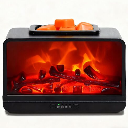 Fireplace Wax Melt Warmer, Thanksgiving Fall Decorations for Home, Cute Wax Warmer for Scented Wax, Birthday Gifts for Women Mom（Wooden） in Saudi Arabia