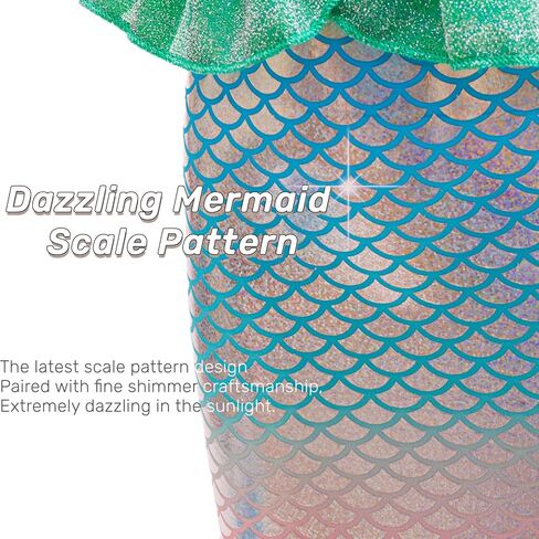 Mermaid Tail Costume,Mermaid Dress Little Girls Princess Dress with Crown for Girl 3-8 Birthday Gifts Xmas Halloween in Saudi Arabia