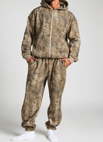 Camo Zip Up Hoodie Women Mens Oversized Fleece Long Sleeve Hooded Sweatshirt Casual 2025 Fall Hunting Hoodie Jacket in Saudi Arabia